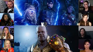 Thanos vs Big Three | Avengers : Endgame | Reaction Mashup | #avengers
