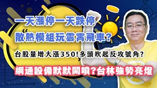 0707網通設備默默開噴?台林強勢亮燈！散熱模組一天漲停一天跌停玩雲霄飛車?台股量增大漲350!多頭吹起反攻號角?