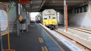 CityRail Trains in Unusual Places: 2 Car K-Set train passes by Riverwood Station