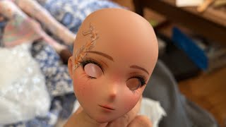 custom Smart Doll heads unboxing (faceup by deep_.forest._dolls on Instagram)