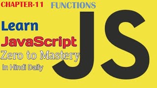 17. JavaScript Function Tutorial in Hindi / Urdu | CHAPTER-11 |