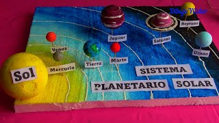 Como hacer MAQUETA del SISTEMA PLANETARIO SOLAR muy fácil / model of the solar planetary system