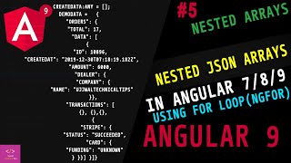 Nested Json Array in Angular 7/8/9 || how to access nested json object in angular || nested json