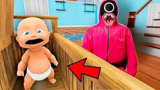 Baby Escapes EVIL SQUID GAMES!