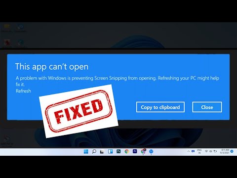 Fix Snipping Tool Not Working on Windows 11 Snipping Tool Issue Solved Windows 11