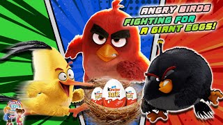 GIANT KerPlunk Games for Kids with Angry Birds Egg Surprise #angrybirds #surpriseeggs