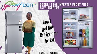 Godrej Eon double door Fridge 240 L review | how i got this fridge for Rs 15,000 | Flipcart