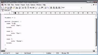 Beginner PHP Tutorial 28 switch Statement