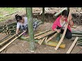 completing bamboo house making kitchen 2023 bushcraft shelter u0026 survival ban lan anh ep5