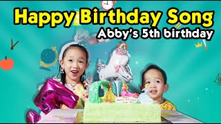 Happy Birthday Song | Abby's 5th Birthday | Song for Kids | 生日歌 | 兒歌 | 英文生日歌 | Abby的5歲生日