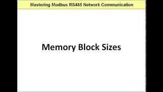 Modbus: Memory Block Sizes