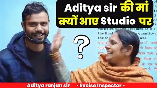 Aditya ranjan sir की मां क्यों 🤔 आए Studio पर || By Aditya ranjan sir...#motivation#ssc#cgl#chsl