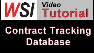Microsoft Access Contract Tracking Database Template