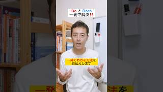 これで解決‼️ DoとDoes #英語コーチ #ビジネス英語 #shorts