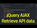 jQuery AJAX - Getting data from an API endpoint