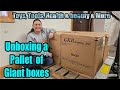 Unboxing A pallet of Giant Boxes! Toys, Tools, Heath and Beauty, Stocking Suffers and much more!