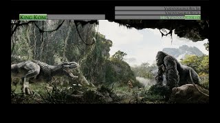 King Kong vs Vastatosaurus Rexes...with healthbars