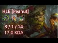 HLE Peanut  Ivern Jungle vs Shyvana / korea Challenger Replay