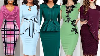 Most stylish sheath cocktail evening party wear dresses ideas for women's