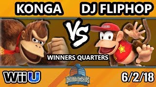 DHATX18 Smash 4 - Konga (Donkey Kong) Vs. DJ Fliphop (Diddy Kong) - Wii U Winners Quarters