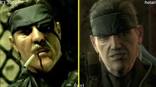 Metal Gear Solid 4 E3 2007 Demo vs Retail PS3 Graphics Comparison