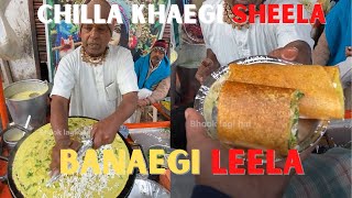 Biggest Moonglet In Agra Pakka Baba Chilla | Street Food | Agra Street Food