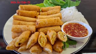 Chả Giò Khoai Lang Chay ,giòn rụm lạ miệng /Món Ăn Giản Dị