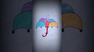 How to draw umbrella easy step by step #shorts #viral #drawing #nicedrawing