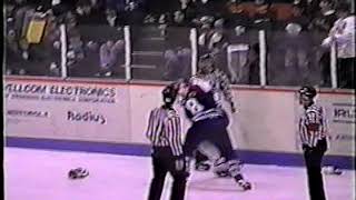 Jeff Nabseth #8 vs Waylon Livingston #20 BCHL 97-98