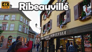 🇫🇷 Ribeauvillé - The Magic of Christmas, Alsace, France - Complete Walking Tour - 4K 60fps