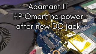 HP Omen with a shorted TVS diode, easy board repair - LFC#264