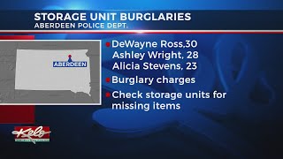 Three arrested in Aberdeen for storage unit burglaries