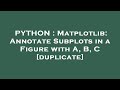 PYTHON : Matplotlib: Annotate Subplots in a Figure with A, B, C