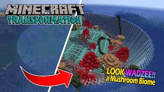 Look Wadzee! Transforming the Ocean Monument in Minecraft - This is why mushroom biomes are Awesome!