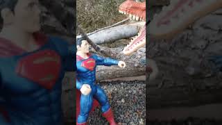 Superheroes vs Dinosaurs - Superman & Batman vs Jurassic World Dominion #shorts #dinosaur #superman