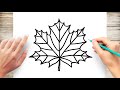 How to Draw Maple Leaf Easy