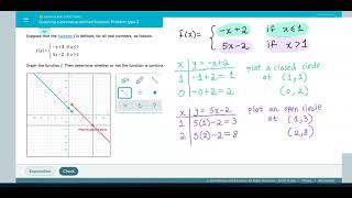 Graphing a piecewise defined function Problem type 2
