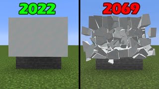 minecraft snow physics: now vs 2069