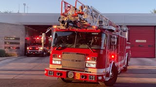 Ladder 9 and Rescue 9 Responding Code 3 to a 962 in ￼ their area [Phoenix Fire Dept.]