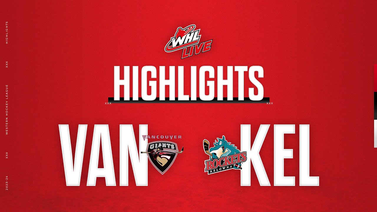 Vancouver Giants At Kelowna Rockets 1/19 | WHL Highlights 2023-24 - YouTube