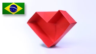 Origami Caixinha de Coração - Tutorial PT-BR