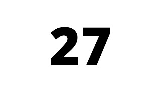 27 Second Countdown Timer White Screen With Sound Effect