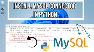 How to install MyQL connector in Windows | MySQL Connector in Python | Interface Python with MySQL