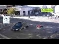 Motorcyclist's narrow escape caught on camera