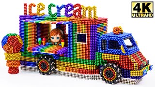 DIY - How To Make Beautiful Ice Cream Car with Magnetic Balls ( Satisfying ASMR) | Magnetic Man 4K
