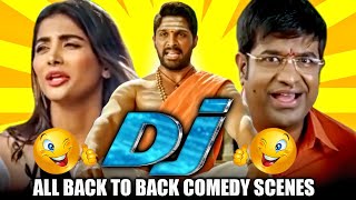 DJ All Back To Back Comedy Scenes Hindi Dubbed | Allu Arjun, Pooja Hegde, Vennela Kishore