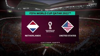NETHERLANDS VS UNITED STATES - FIFA WORLD CUP 2022 QATAR - FIFA 23 GAMEPLAY