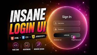 Premium Glassmorphism Login Page using HTML CSS & JavaScript ✨
