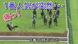 落馬！『1番人気が突然・・・』　福島４R　障害　2020.7.18