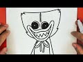 كيف ترسم هاجي واجي خطوة بخطوة / رسم سهل / تعليم الرسم للمبتدئين || huggy wuggy drawing